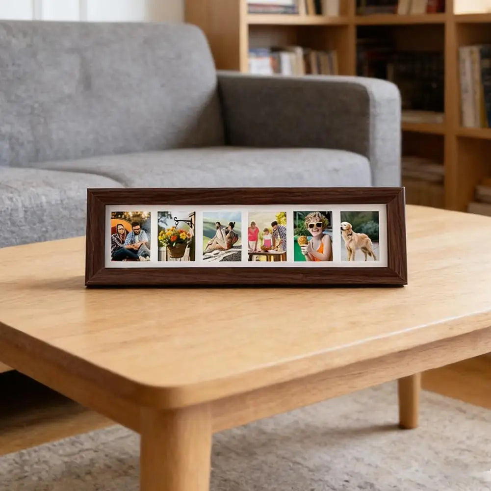 Desktop Multiple Photo Display Frame Rectangular Paper Picture Stand for 6 Cards Creative Home Office Desk Decoration Vue