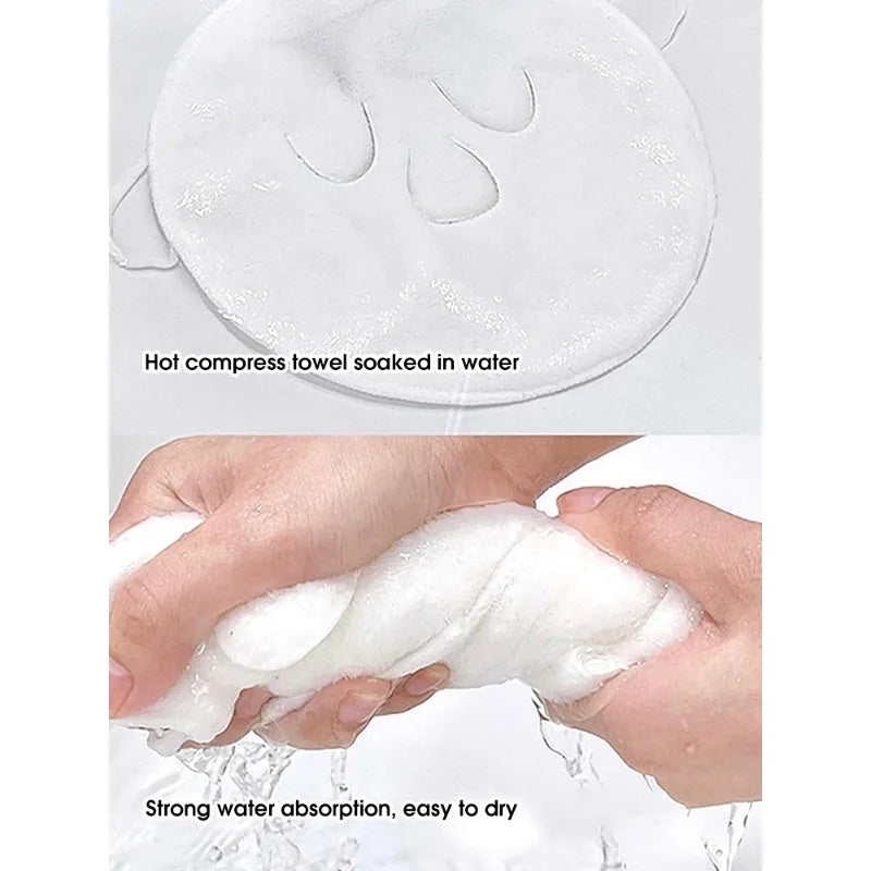 Hot Compress Towel for Face Cleansing Hot and Cold Compress Beauty Care Moisturizing Thickened Steam Face Hydrating Facial Towel Vue