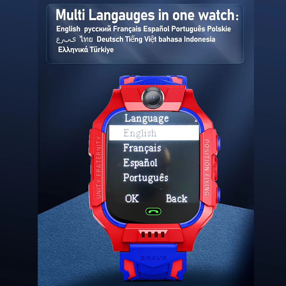 Children Smart Watch 2G Postion Tracker SOS Phone Call Camera Voice Chat Kids Smartwatch Boys Girls Birthday Perfect Safety Gift Vue