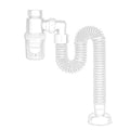 Flexible Universal Anti-blocking Anti-Odor Deodorant Kitchen Bathroom Accessories Sewer Pipe Sink Drain Pipe Sink Hose Plumbing Vue white