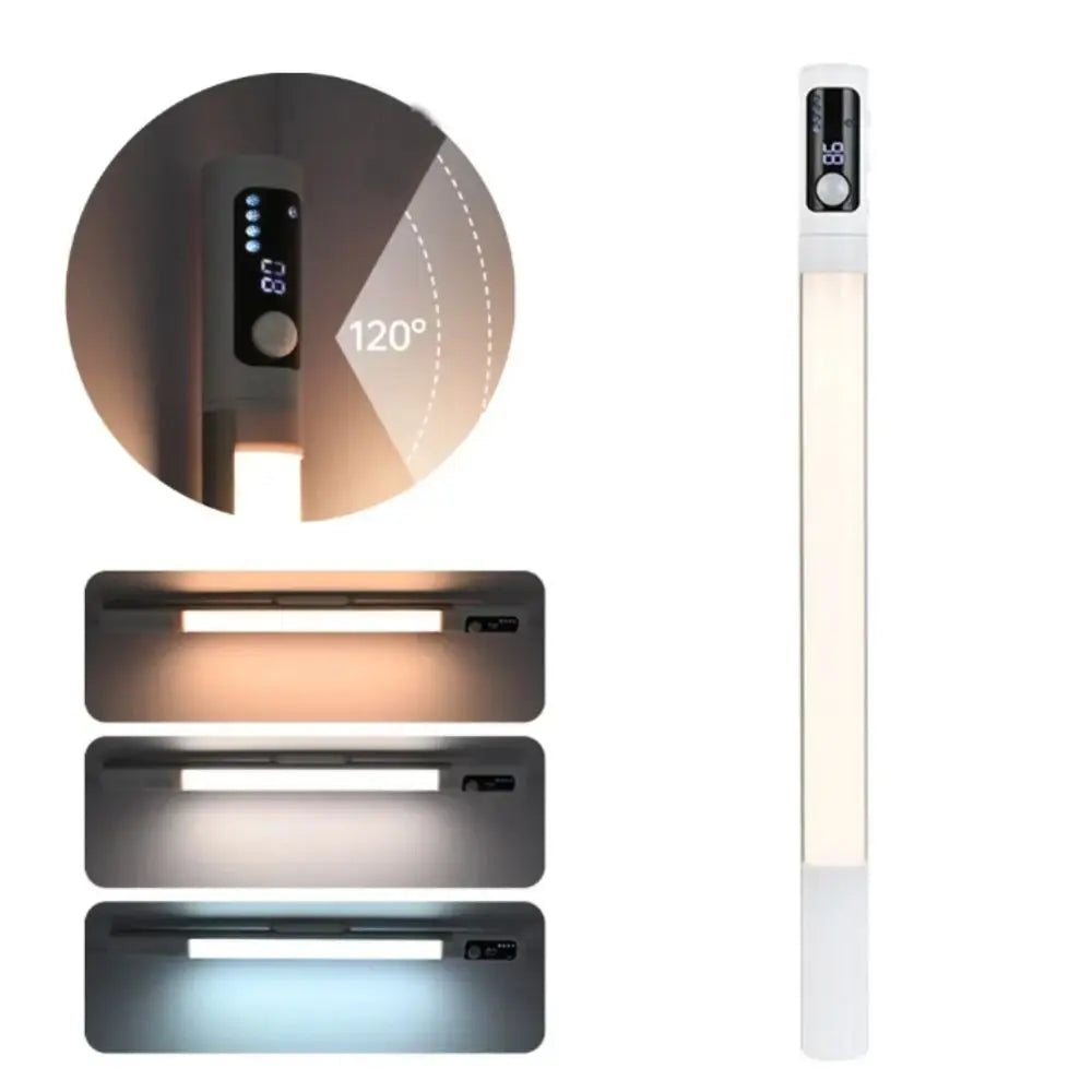 Type C Rechargeable Motion Sensor Light Magnetic USB Rechargeable Desk Lamp Motion Sensor LED Display Under Cabinet Lights Vue