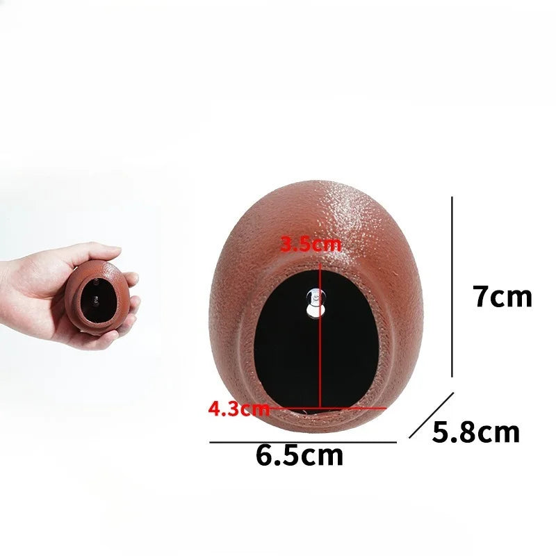 Reptile Hideouts Egg Cave with Suction Cups for Gecko Tree Frog Tarantula Spider Climbing Habitat Terrarium Décor Vue Brown-S