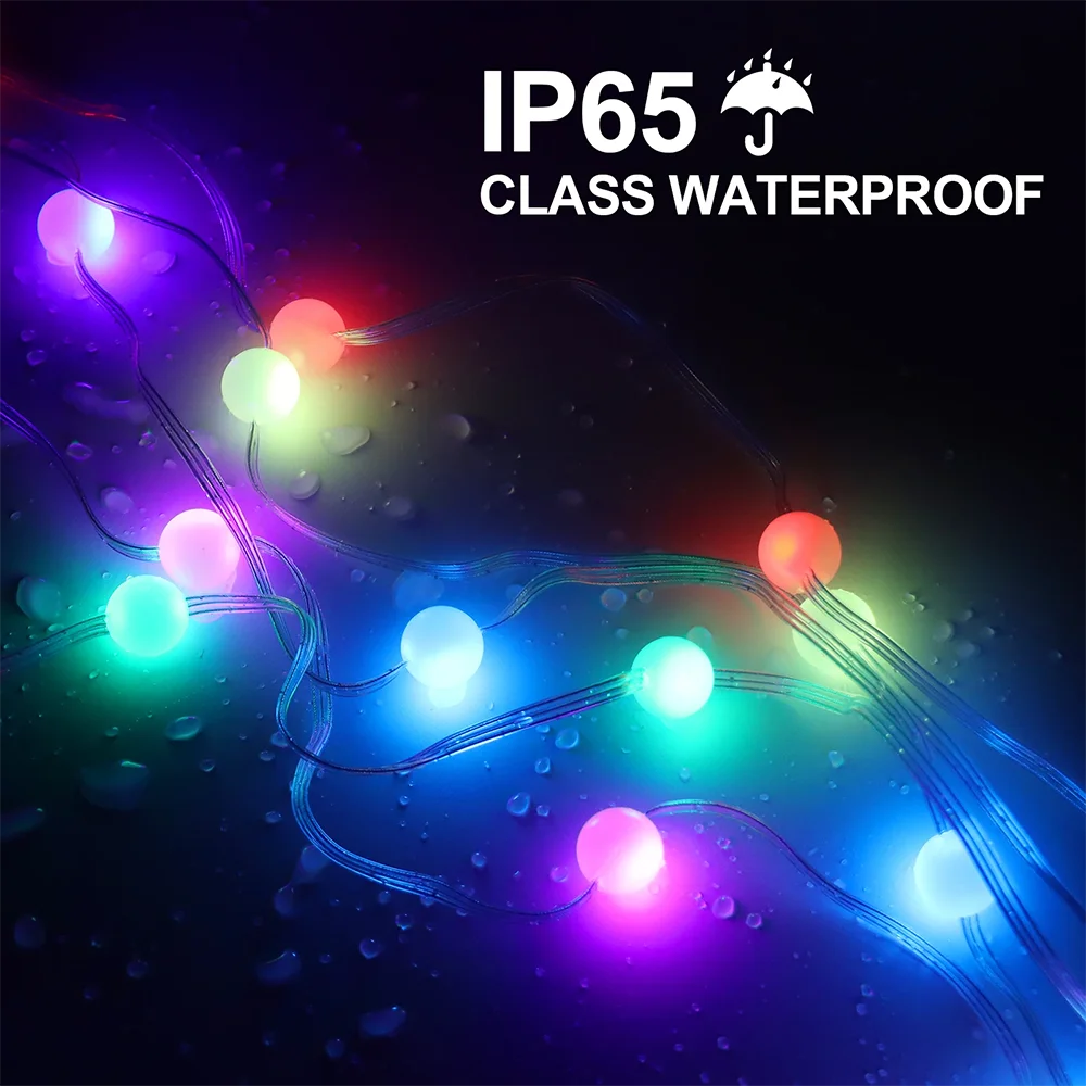 USB Bluetooth RGBIC Fairy Light 10M 50LED Christmas Light String with APP Remote Control Christmas Tree Wreath Decoration Vue