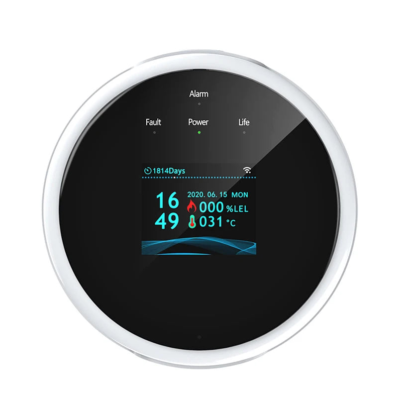 Tuya WiFi GAS LPG Leak Sensor Alarm Fire Security Detector APP Control Safety Smart Home Leakage Sensor Support Smart Life App Vue US Plug