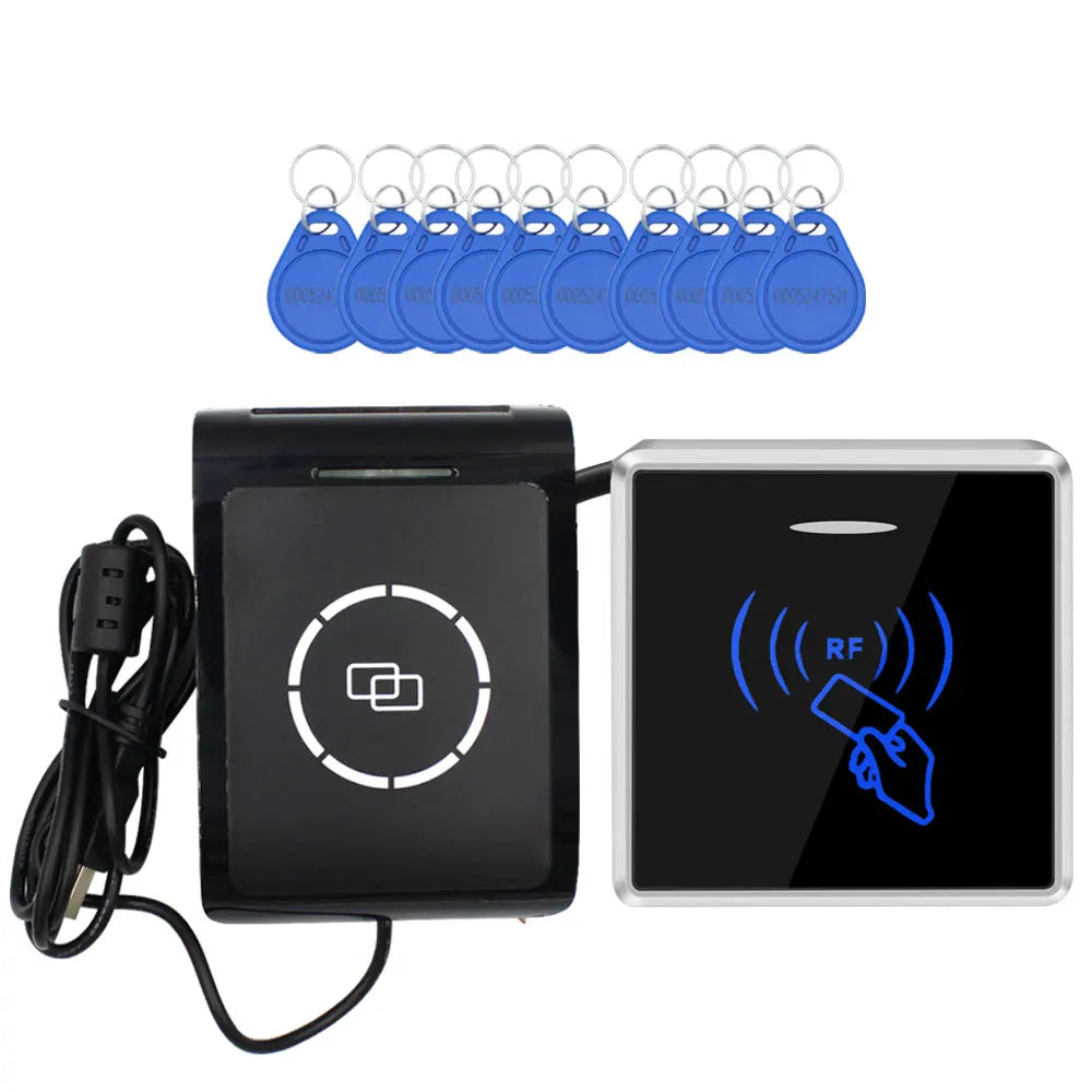 Anti Copy Encryption Anti Duplication Access Control Card Reader Kit Anti-copy RFID Card + USB Card Sensor + Wiegand Card Reader Vue