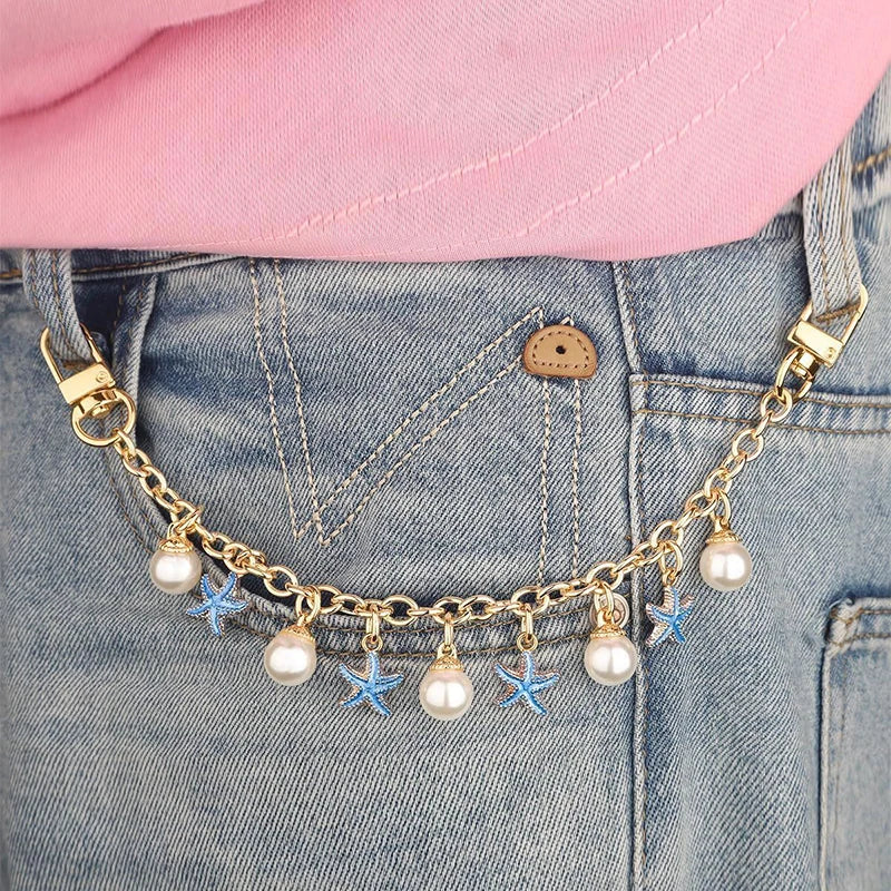 Bag Charms For Handbags Sea Star Shell Pearl Bag Clothes Shoes Pendant Boho Summer Seashell Jewelry Making DIY Decoration Vue