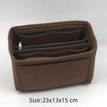 Felt Purse Organizer Insert with Multi Pockets Bag-in-Bag Liner for Handbags Backpacks Travel Makeup Storage Bag Vue 031-Brown