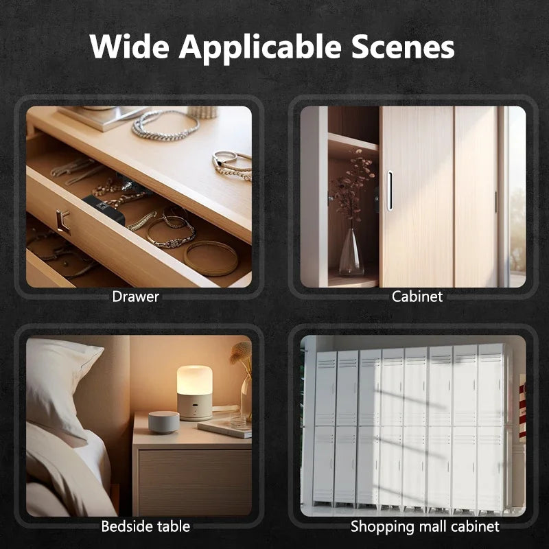 Tuya Bluetooth Smart Wood Cabinet Lock App Remote Control Monitoring Keyless IC Card Unlock Door Locker Furniture Drawer Vue