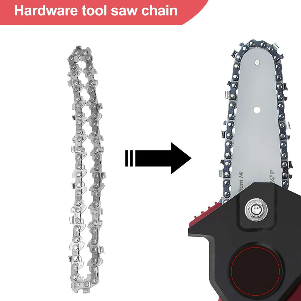 ABKW-2Pcs 4-Inch 1/4Inch Guide Saw Chain Mini Chainsaw Chain For 4 Inch Cordless Electric Protable Battery Handheld Chainsaw Vue