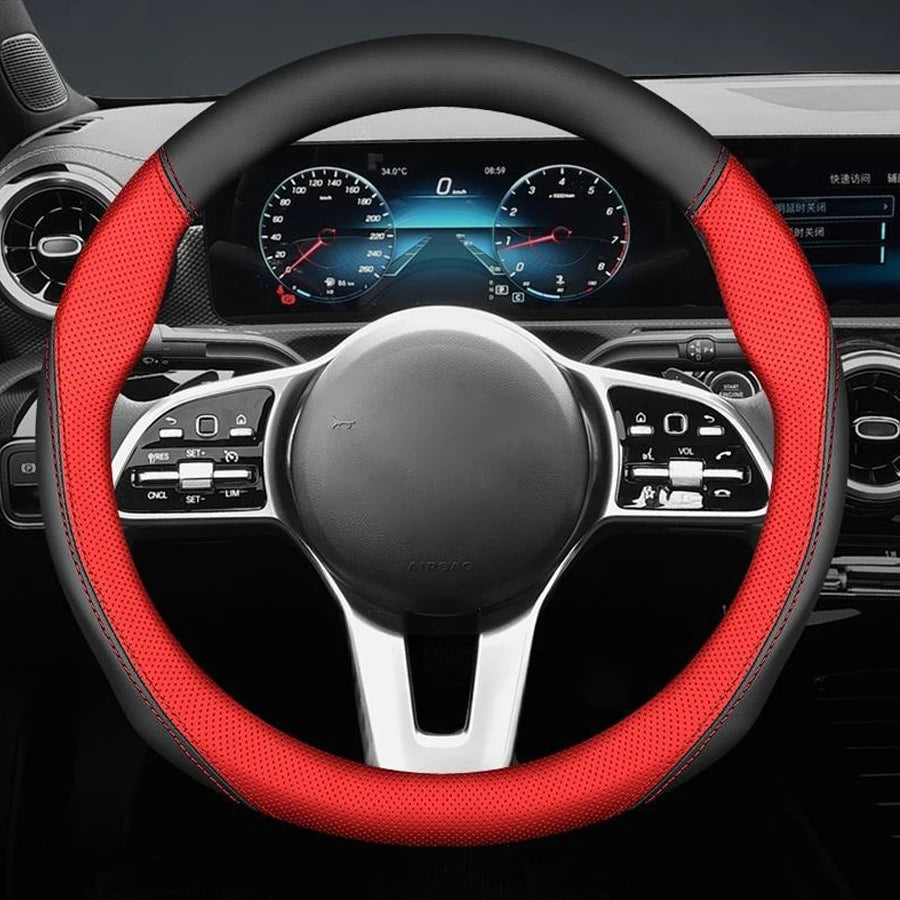 Car Steering Wheel Cover O-shaped Booster Cover, Breathable, Auto Decoration For Honda Accord 2023 2024 2025 Diameter 38cm Vue