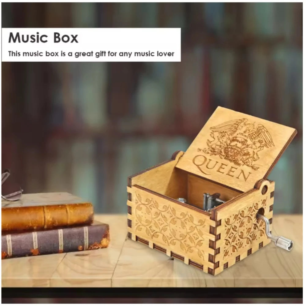 Music Boxes White Blue Black Wood You Are My Sunshine Godfather Music Box Music Theme Sleep Aid Music Blind Box Birthday Gift Vue