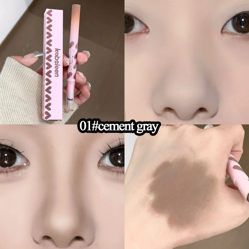 1pcs Gray 3D Contouring Shading Stick Stick with Brush Nose Shadow Natural Facial Makeup Contour Pencil for Enhanced Definition Vue 01