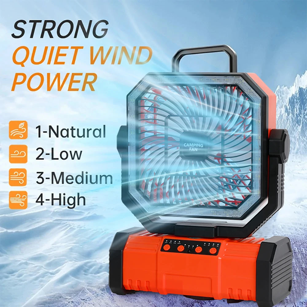 10000mAh Multifunctional Outdoor Camping Fan With Bluetooth Speaker Suitable For Outdoor Camping And Picnicking Vue