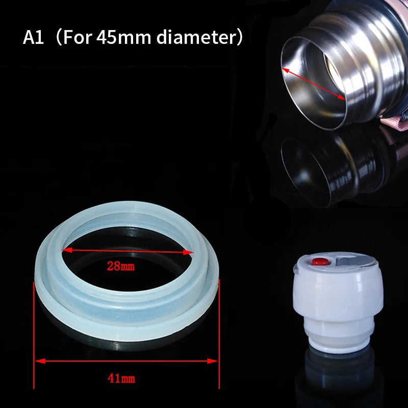5Pcs Silicone Sealing O-Ring for 4.5cm 5.2cm Vacuum Flask Cup Lid Stopper Seal Gaskets Replacement Parts Vue A1