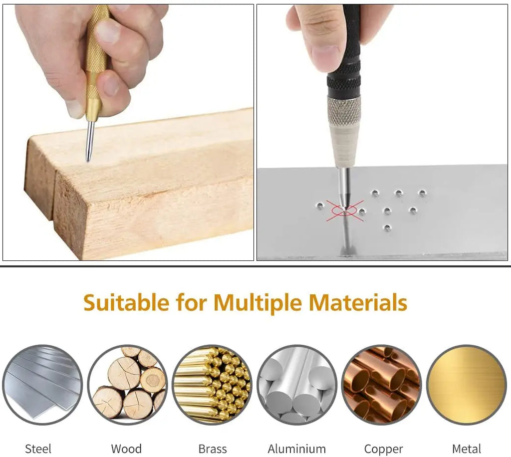 Automatic Center Punch Automatic Metal Punch Tool Woodworking Tools Loaded Marker Wood Chisel Joinery Carpenter Tool Vue