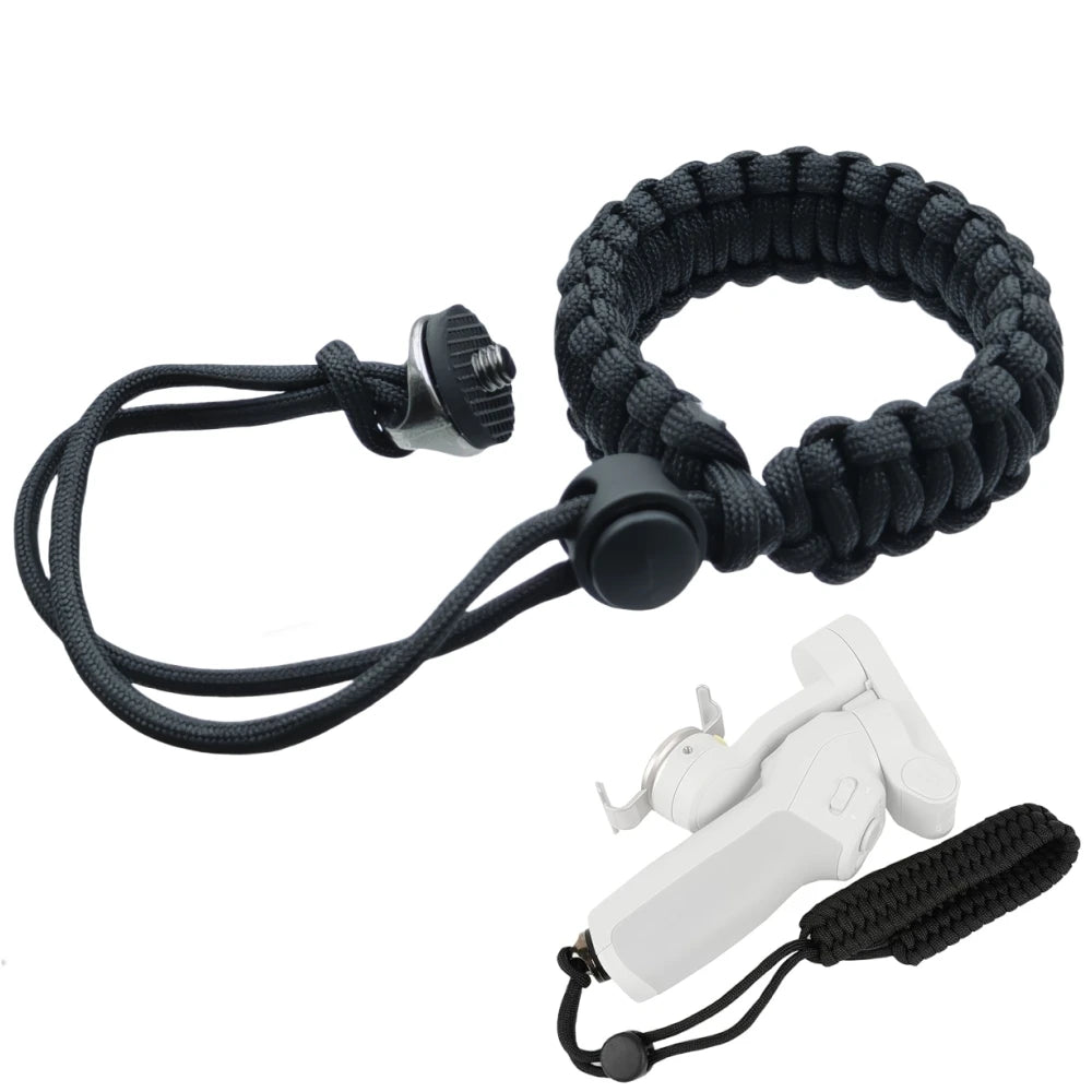 Nylon Wrist Strap Safety Anti-lost Hand Band With 1/4 Metal Screw Base For Insta360 X5/X4 Dji Action 5 Pro Camera Adjustable Vue