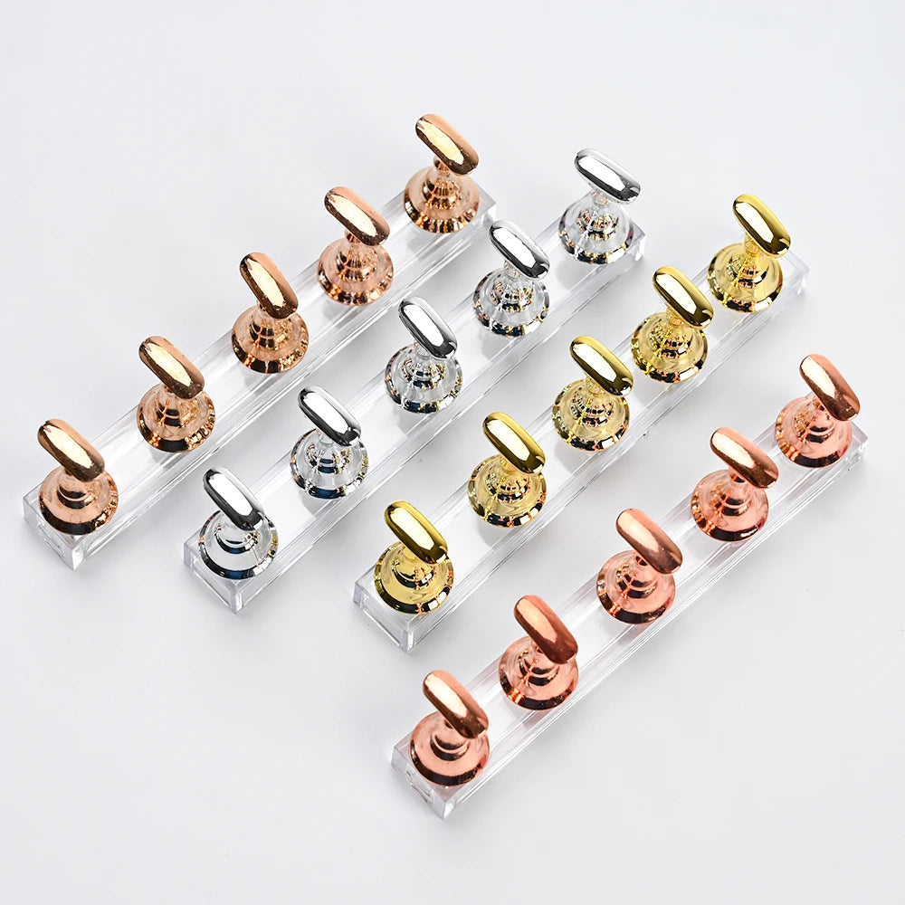Practice Holder with Reusable Putty 5pcs Magnetic Nail Stand for Press On Nails Display Fake Nail Nail Tips Nail Beginner diy Vue