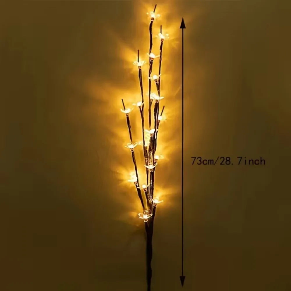 1pc 20LED Cherry Blossom Tree Landscape Lighting, Battery Powered, Used for Home Garden Wedding Birthday Christmas Festival Part Vue