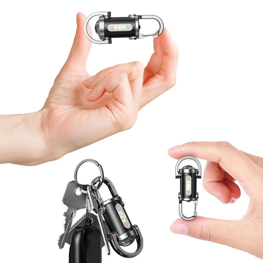 COB LED Keychain Flashlight | USB-C Rechargeable Pocket Work Light Keychain Flashlight Vue