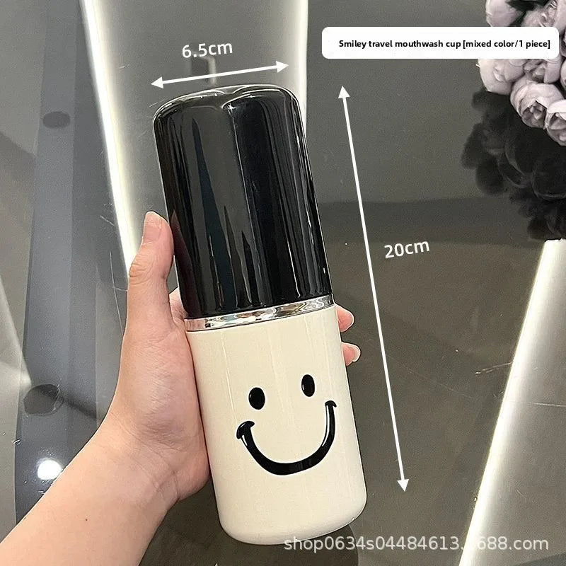 Travel Toileting Mouthwash cup, Portable 2-in-1 Cup Set for Brushing Teeth, Toothbrush storage box, portable Vue