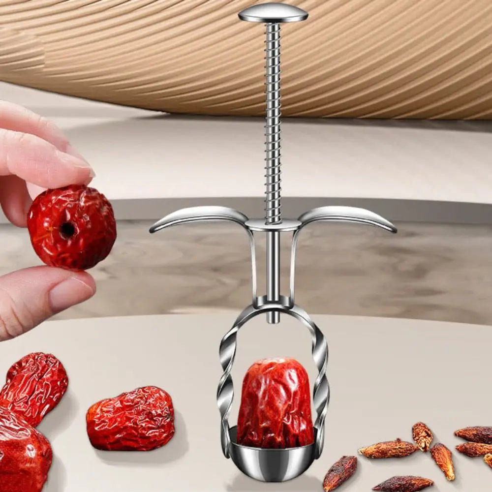 Stainless Steel Cherry Pitter Rust-proof Press Design Dates Jujube Pitter Durable Olives Pit Remover Dessert Vue