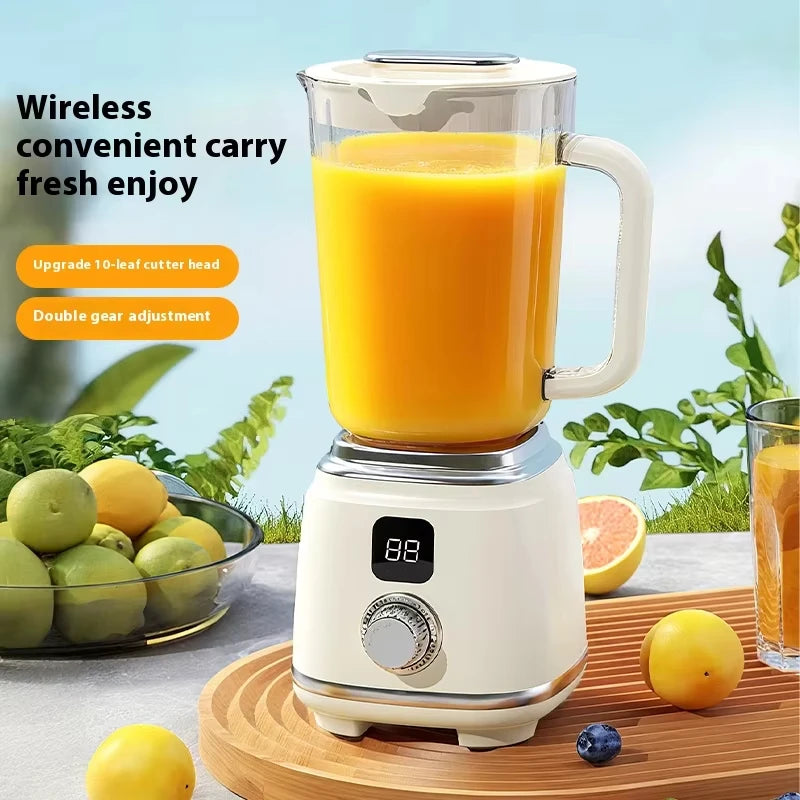 Electric Portable Juicer Fresh Fruit Mixer 10 Blades 600ML Multifunctional Juicer Ice Crusher Smoothie Blender Home Kitchen Tool Vue