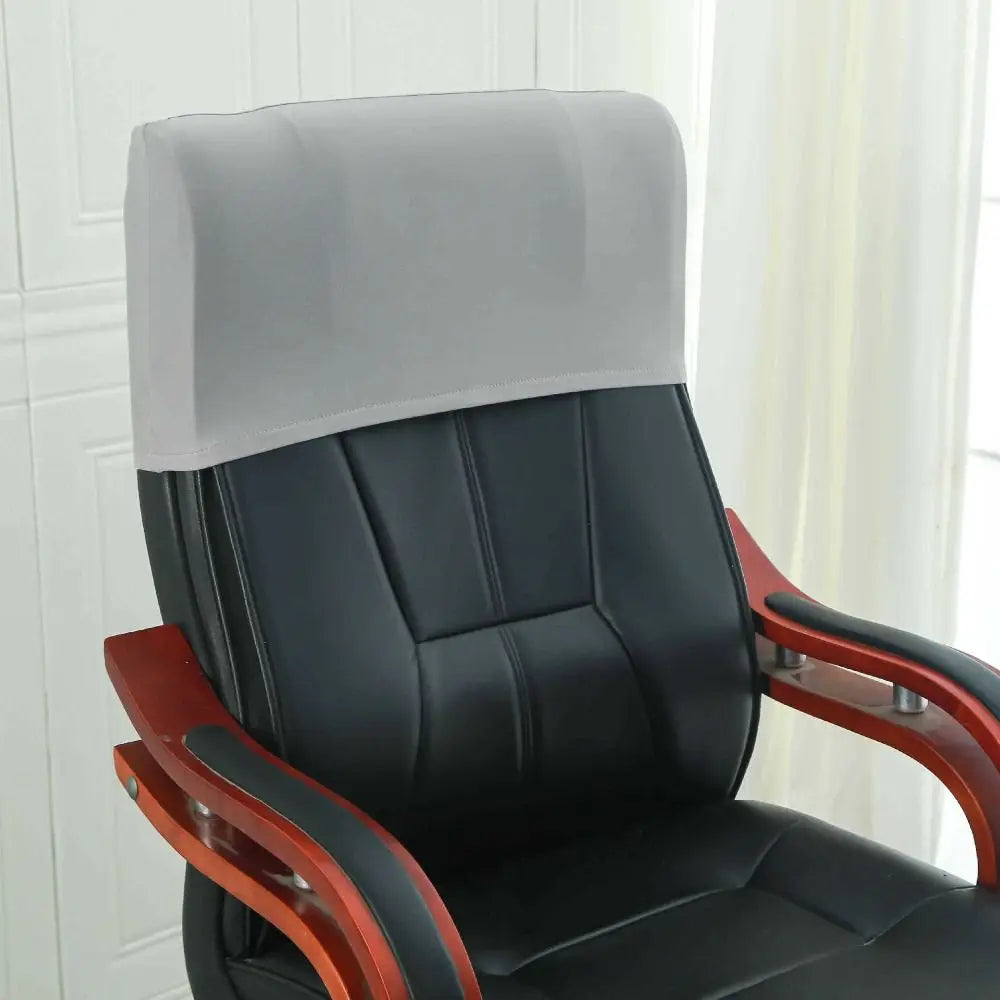 Solid Color Office Chair Backrest Cover Dustproof Elastic Chair Back Protector Comfortable Stretchable Chair Head Cover Vue