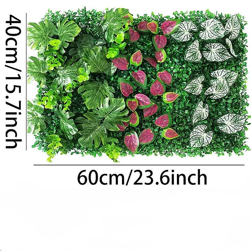 Artificial Green Wall Panels Faux Jungle Grass Decor for Home Garden Vibrant Greenery Mats for Outdoor Patio Weddings Christmas Vue Y32