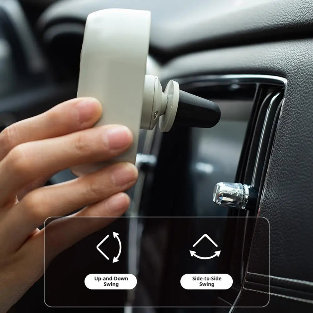 Car Air Conditioner Outlet Mini Clip Fan 3 Speeds Adjustable Powerful Cooling Fan Car USB Atmosphere Colorful Light Electric Fan Vue