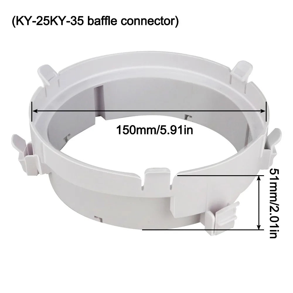 ABS Air Conditioner Exhaust Hose Connector Replacement Round Square Vue 08