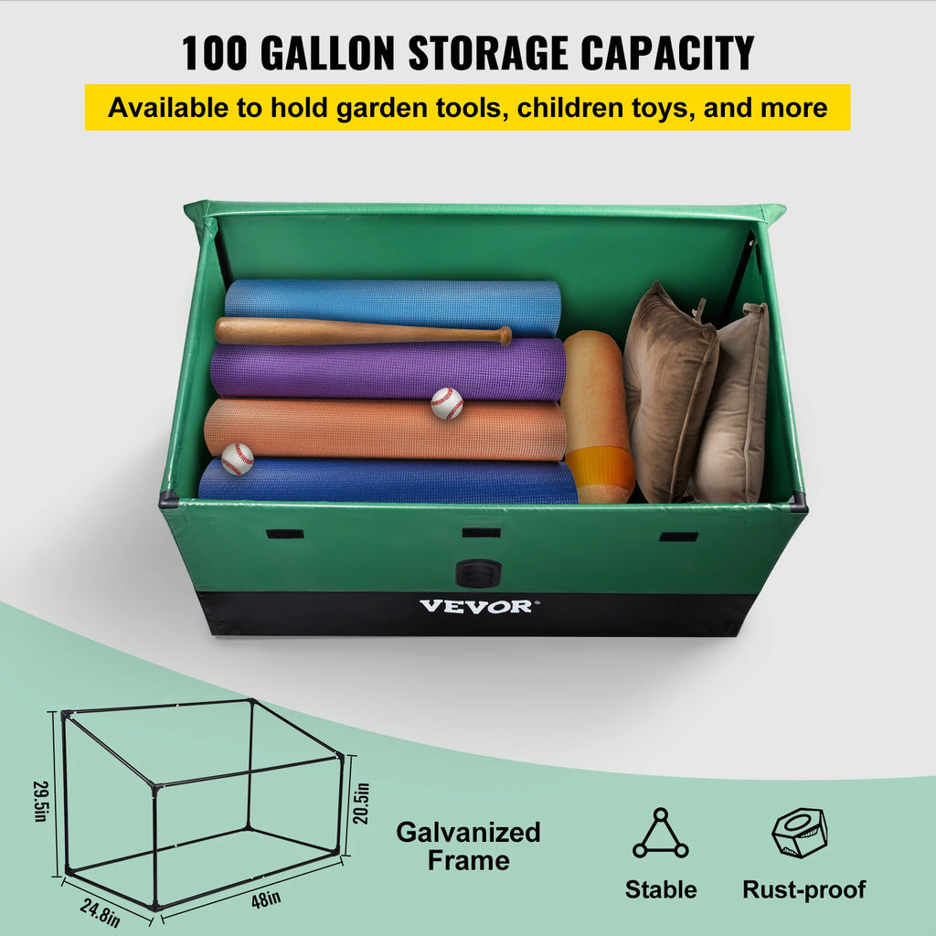 SucceBuy Outdoor Storage Box 100/150/230 Gal Waterproof Deck Outdoor Deck Storage Box Vue 100 Gallon United States