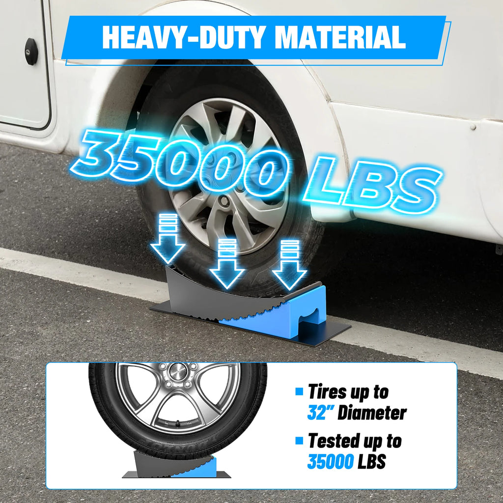 Nilight RV Leveler - 2 Pack Camper Leveling Blocks Ramp Support Dual Axles, Up to 35,000lbs, Fast RV Accessories Leveling System for Travel Trailer, Motorhome Vue