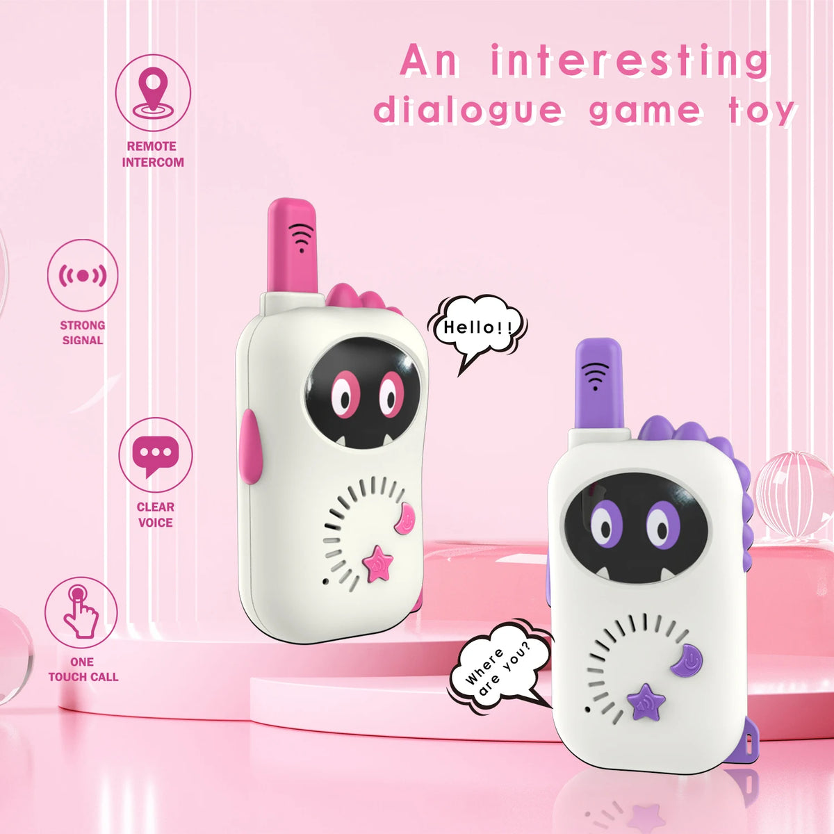 2pcs Mini Walkie Talkie Kids Toys Children Long Range Wireless Transmission Outdoor Handheld Two Way Radio for Boys Girls Gift Vue