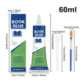 Book Binding Glue 60ml Transparent Paper Book Repair Glue Flexible Sealant DIY Paper Crafts 3D Book Student Stationery adhesives Vue 60ML