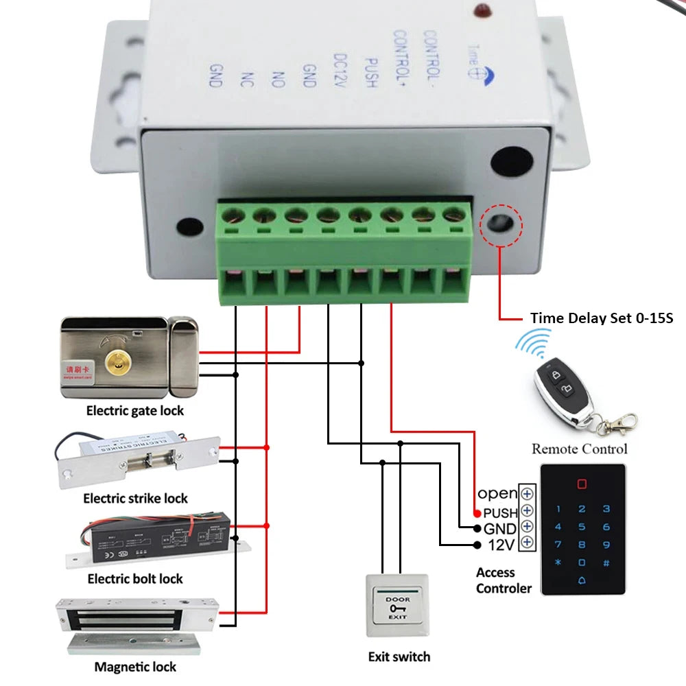 DC12V With Remote Control Door Access Control system Switch Power Supply 3A For Electric Lock RFID Fingerprint Access Control Vue