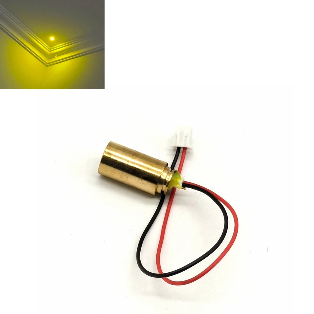 571nm 10mw Yellow Dot Laser Module DC2V Mini 12 * 21mm Vue China Mainland