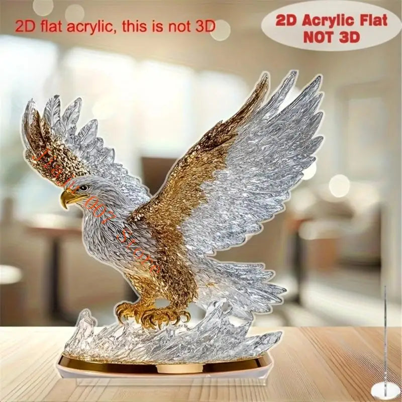 2D Acrylic Kite Bird Figurine | Animal Desk Sculpture Ornament Decorative Figurine Vue