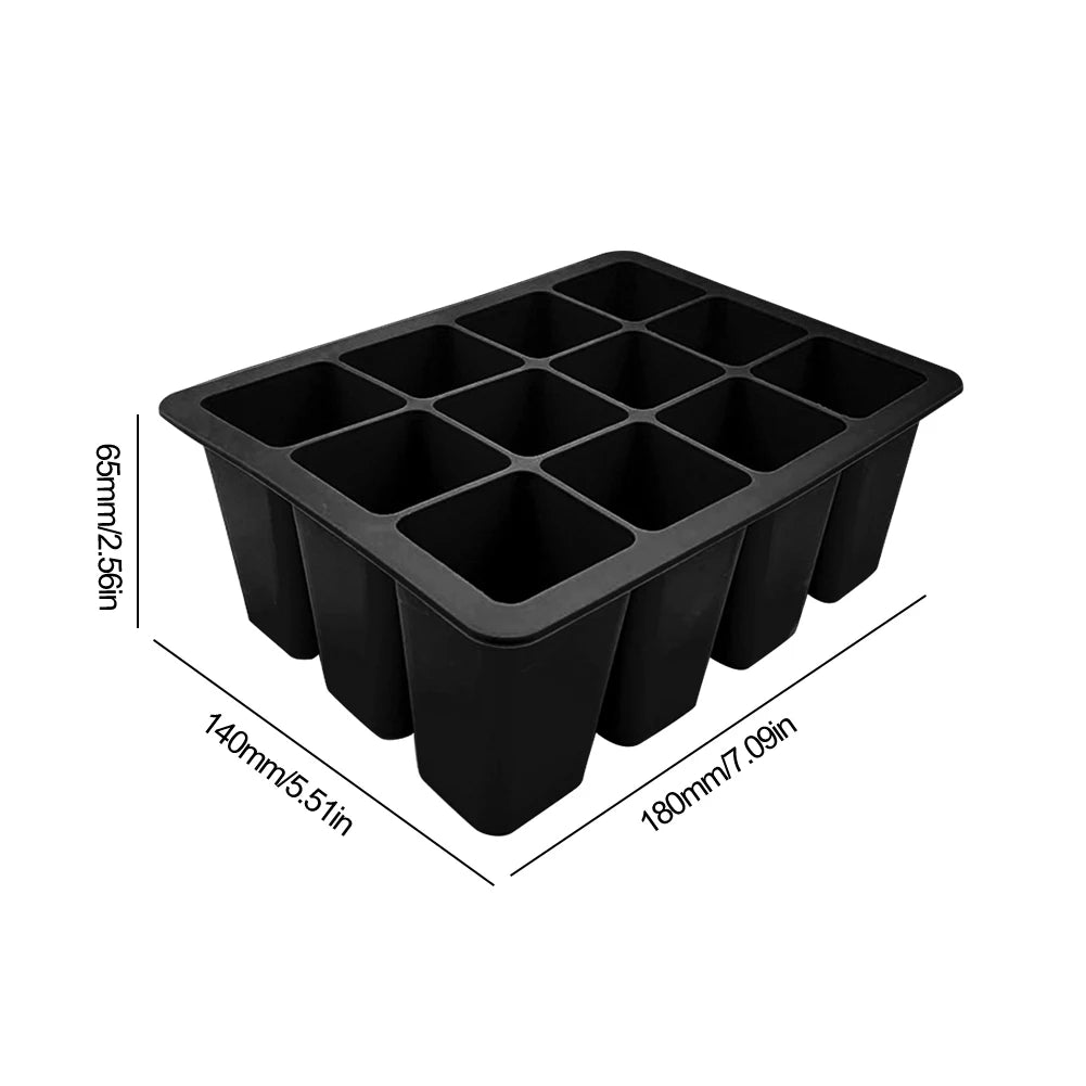 12-Cell Silicone Seed Starter Tray – Reusable Propagation Tray Seed Starter Tray Vue