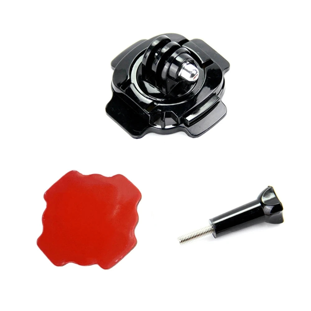 360 Degree Rotating Helmet Mount With 3M Adhesive Sticker For Gopro Hero 10/9/8/7/6/5 Xiaomi Yi Action Camera Accessories Vue Default Title