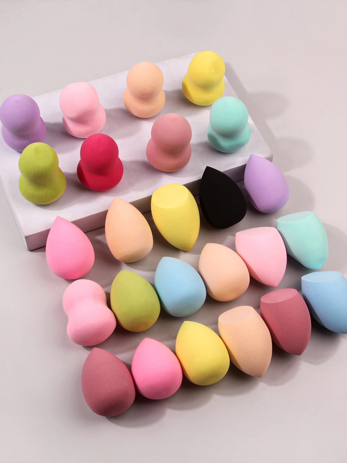 Big Size Makeup Sponge, Color Shapes Randomly Mix Colors 25pcs Water Drop Design Cosmetic Face Sponge Beauty Sponges Egg Shaped Vue