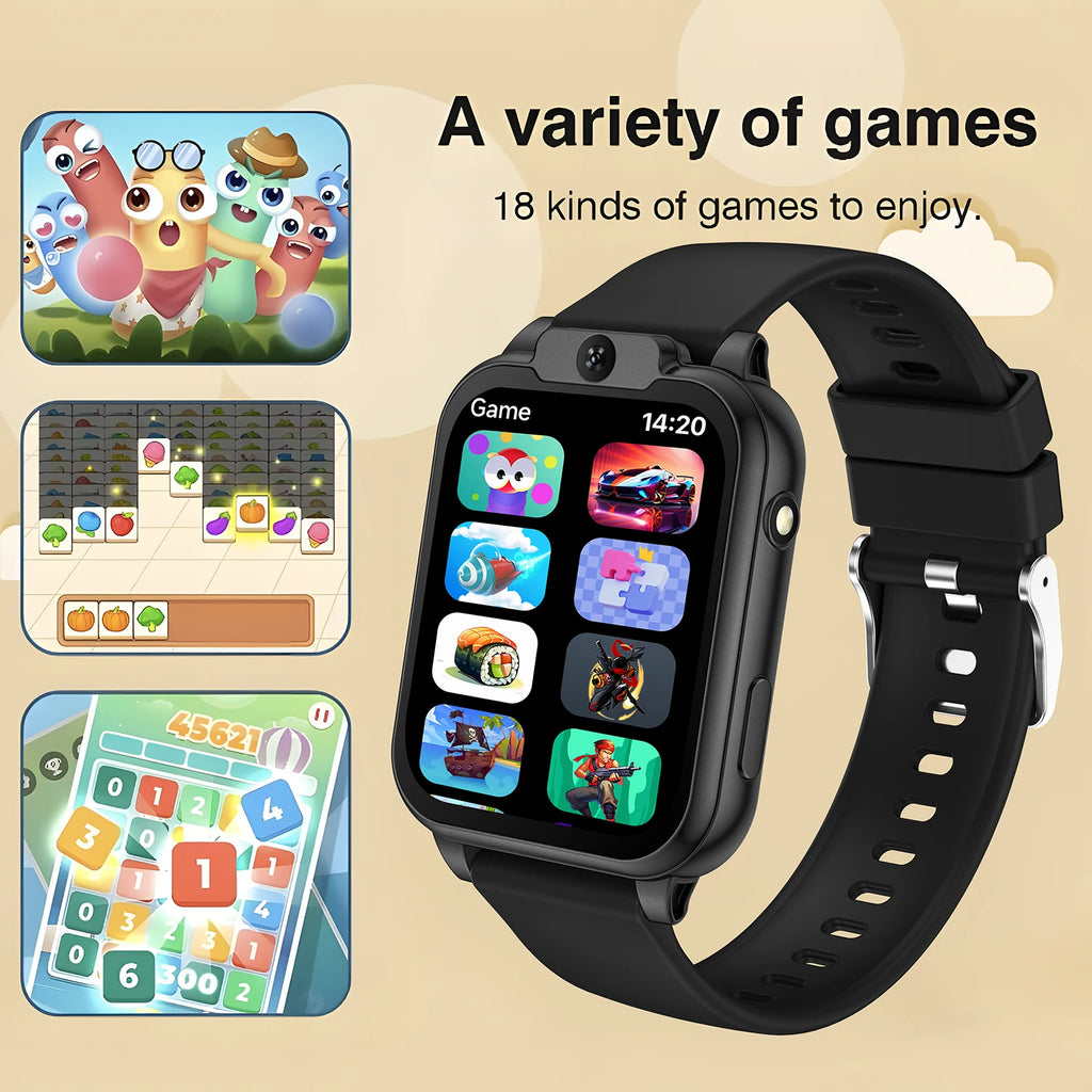 New Smartwatch for Kids 18 Variety of Games Sleep Monitoring HD Camera Control Flashlight Parent-child Interaction Perfect Gifts Vue