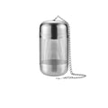 Stainless Steel Tea Infuser Strainer Chain Hook Lid Loose Leaf Tea Steeper Portable Fine Mesh Filter Bags Kitchen Teaware Vue S 3x7cm-Without base