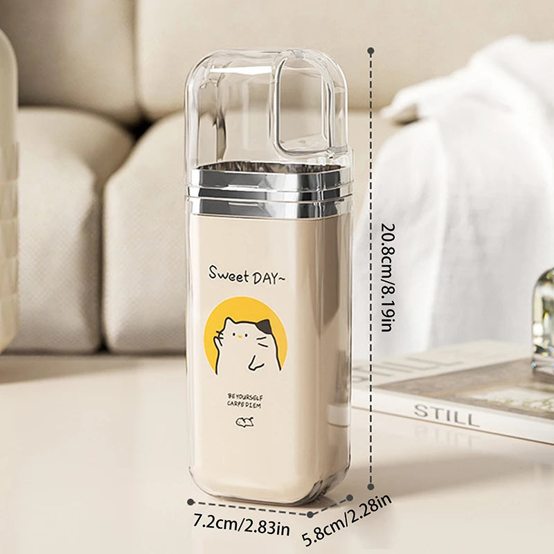 Cartoon Cute Toothbrush Cup Travel Toothbrush Holder Simple Portable Mouthwash Cup For Business Trip Home Camping Vue