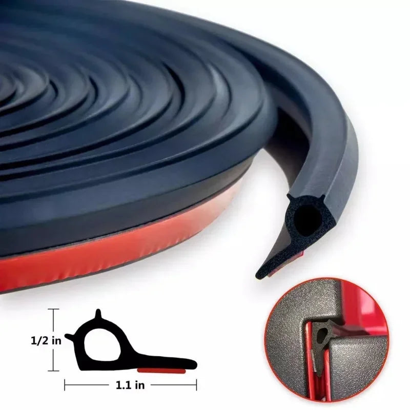3/5m Universal Tail Door Sealing Strip Weather Stripping Sound Insulation Strip for Pickup Truck Vue