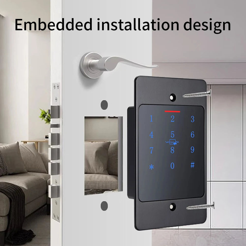 H5/HF5-Wifi App Wifi Metal Waterproof Embedded Installation Access Control Fingerprint Keyboard RFID Card Reader+M70 box Vue