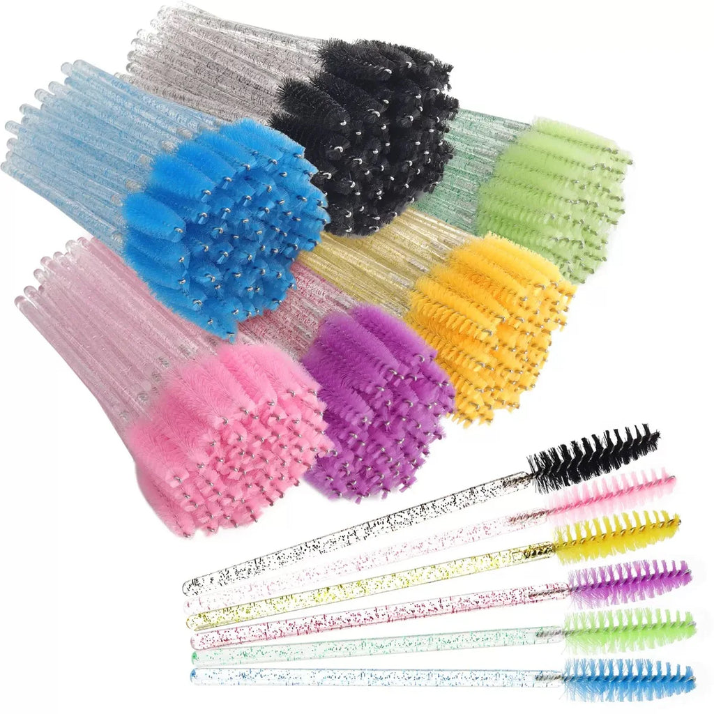 5/50Pcs Crystal Eyelash Brushes Soft Head Eyebrow Brush Professional Lash Extension Brush Mascara Wand Combs Makeup Beauty Tool Vue