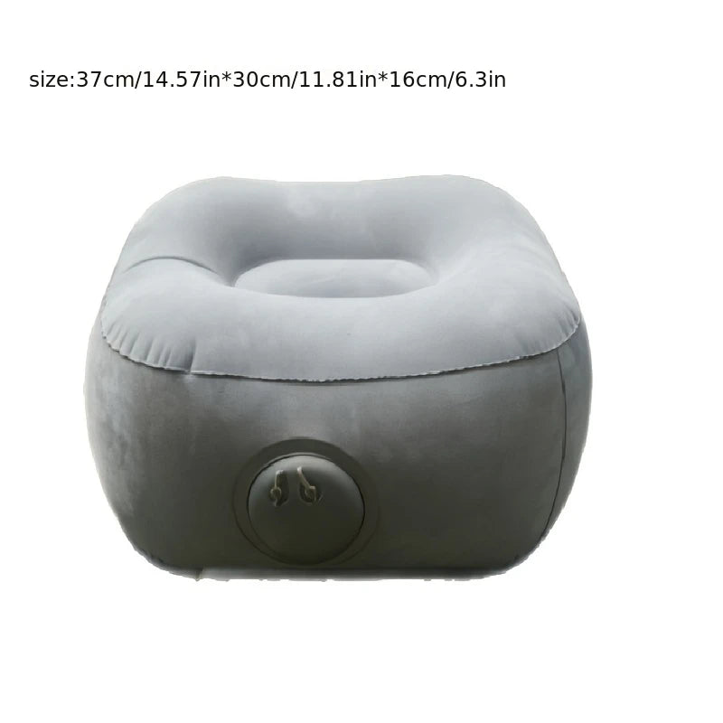 Quick-inflate, portable folding lazy chair—ideal for camping, beach, office,or car emergencies. Lightweight, durable, and comfy. Vue Grey