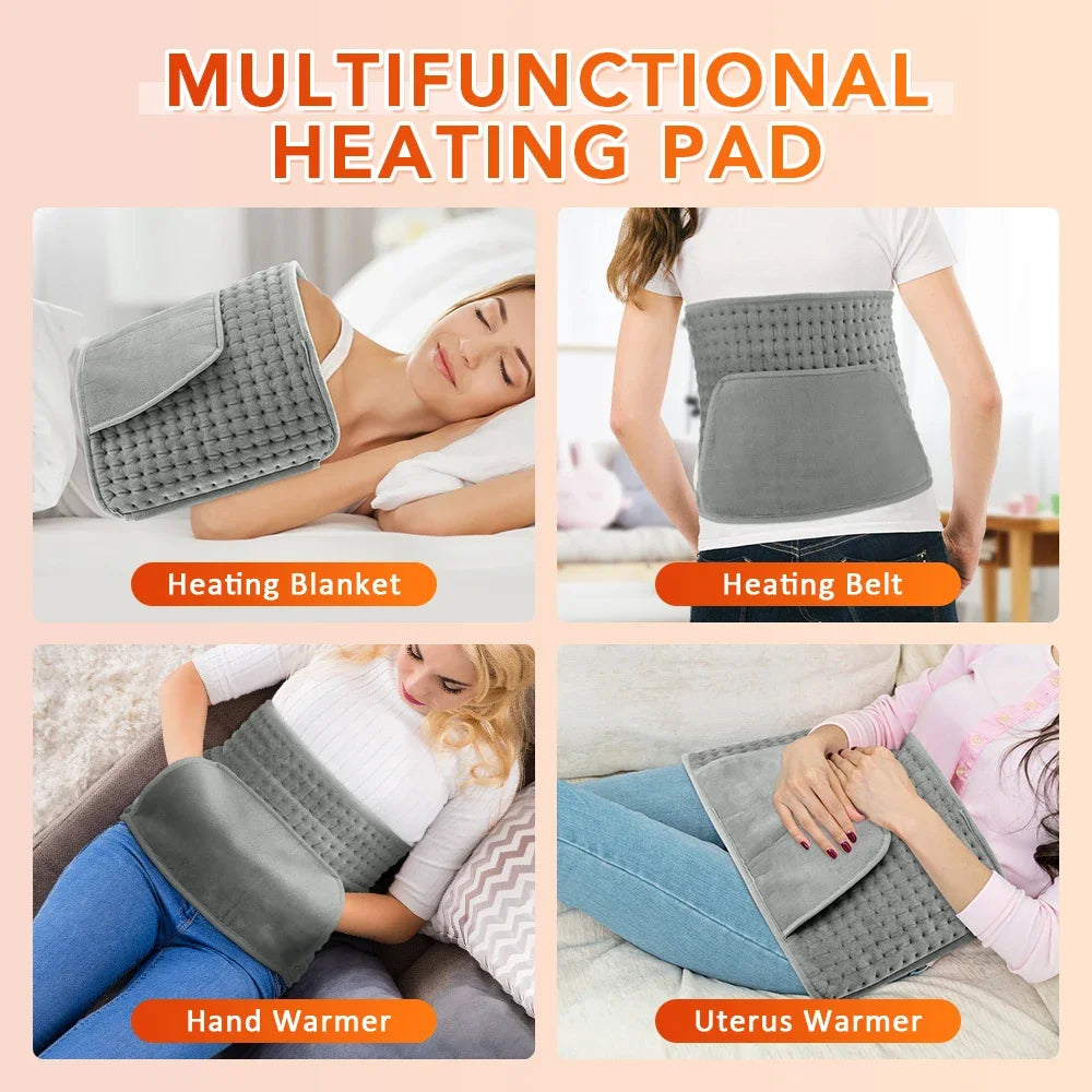 Electric Heating Waist Belt Portable Thermal Pad Adjustable Temperature Lumbar Belt Warming Abdomen Back Hand Warmer Office Home Vue