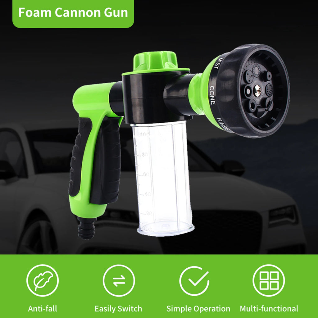 Car Foam Dispenser Car Sprayer Car Foam Hose Sprayer Dispenser 8 Watering Patterns Wash Cleaning Tool Garden Hose Nozzle Sprayer Vue