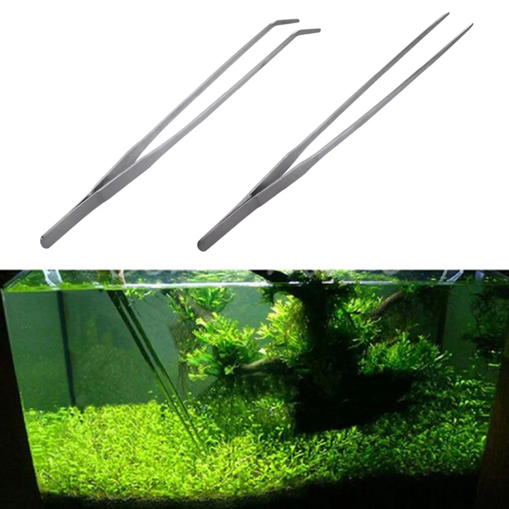 10.5" Stainless Steel Aquarium Tweezers – Straight & Curved Aquarium Tweezers Vue